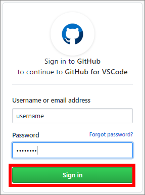 GitHub user sign in prompt