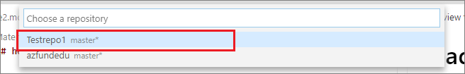 VSC command pallette with 'choose a repository' prompt highlighted